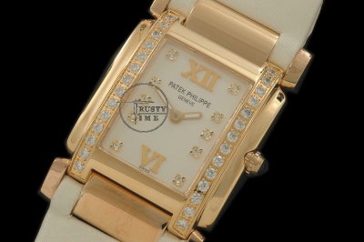 PP0034A -Ladies 24 Hours Single Diamonds YG Pearl Wht -Swiss Qtz