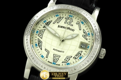 AP0176 - Jules Audemars Globe SS/LE/Diam White Swiss ETA 2824-2