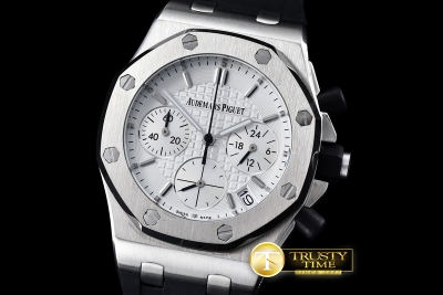 AP0351B - Royal Oak Ladies Chronograph SS/RU White VK Qtz