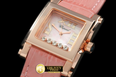 CH072A - Happy Sports Square RG/LE MOP Pink Swiss Quartz