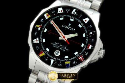 COR034B - Admiral's Cup SS Black Swiss Eta 2824-2