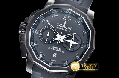 COR040L - Admirals Cup Chronograph Left Hand PVD/RU Grey Qtz