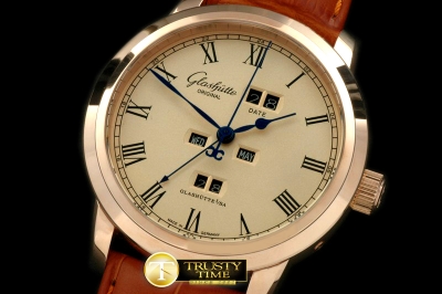 GLA0021B - Senator Perpetual Calendar RG/LE Gold Asian 2813