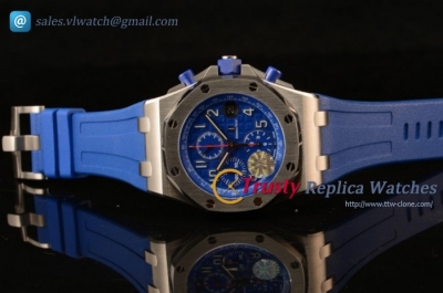 Audemars Piguet - Royal Oak Offshore SS/RU Blue 1:1 Clone AP Calibre 3126 Auto (JF)