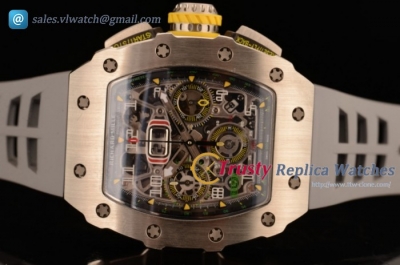 Richard Mille - RM11-03 SS/RU Grey Rubber Strap Swiss Valjoux 7750 Auto (KV)