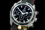 OMG0178 - Planet Ocean 45.5 Chrono SS/LE Blk/Bez/Org 7750