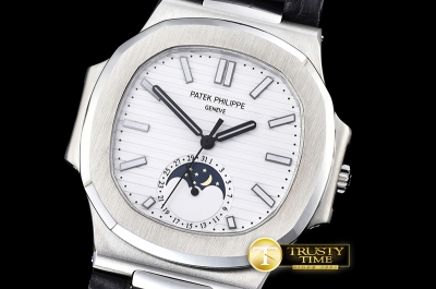 PP0211B - Nautilus MoonPhase SS/LE White MY9015
