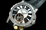 ROG017 - Excalibur Tourbillon SS/RU White Flying Tourbillon