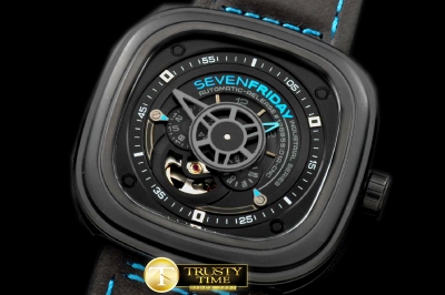 SF006 - SevenFriday P1-1 PVD/LE Black Jap Miyota