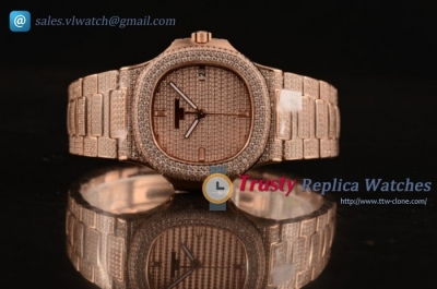 Patek Philippe Nautilus RG/RG Diamonds Miyota 9015 (AAAF)