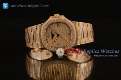 Patek Philippe Nautilus YG/YG Diamonds Miyota 9015 (AAAF)