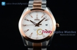 Omega Seamaster Aqua Terra 150M TT/TT White Stk RG Bezel Clone 8500 Auto