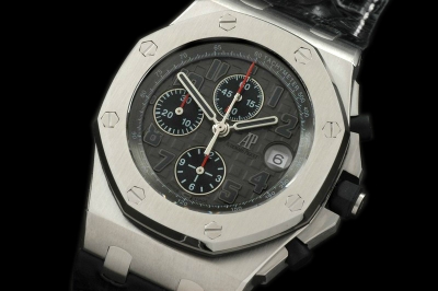 AP0122A - Royal Oak Chronograph SS/LE Grey/Blk A-7750 Sec@12