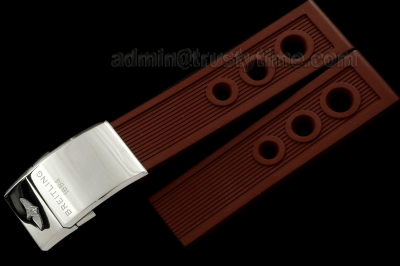 BRACC003C - Rubber Ocean Diver Strap 22/20 - Brown