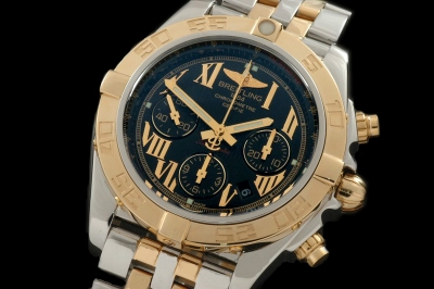 BSW0120B - Chronomat B01 TT SS/YG Black Roman A-7750