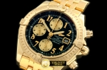 BSW0196E - Chronomat Evo YG/YG Black Num A-7750 28800bph