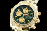 BSW0198K - Chronomat Evo SS/YG Green Sticks A-7750 28800bph