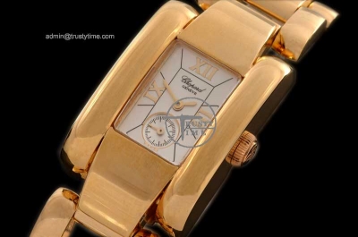 CH037A - Las Strada Ladies YG White Swiss Qtz c/w Boxset