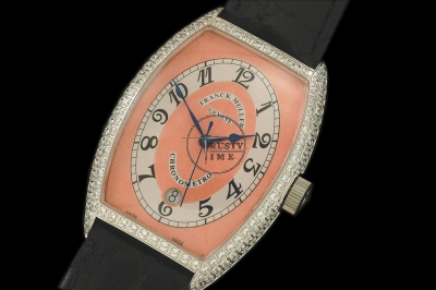 FM016 - Chronometro Men Diamond/WG Salmon - Swiss ETA