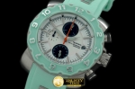 NU003A - Mens Automatic Chrono SS/RU White Jap Quartz Chrono