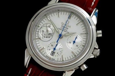 OMG0080A - De Ville Chronograph SS White - Asia 7750