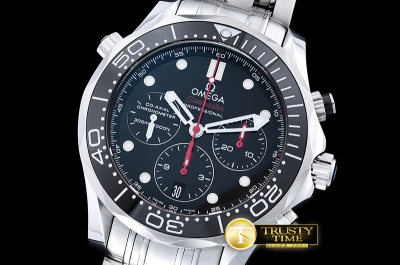 OMG0500C - Seamaster Chrono SS/SS Blk/Blk BP A7750