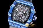 RM0119 - RM011-03 Auto Flyback Chrono Blue FC/VRU Blk A7750 Mod