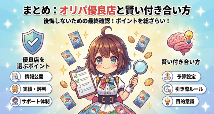 まとめ:オリパ優良店と賢い付き合い方