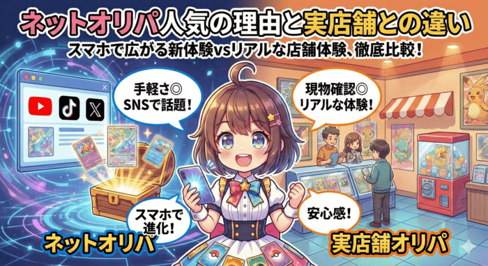 ネットオリパが人気の理由と実店舗オリパとの違い