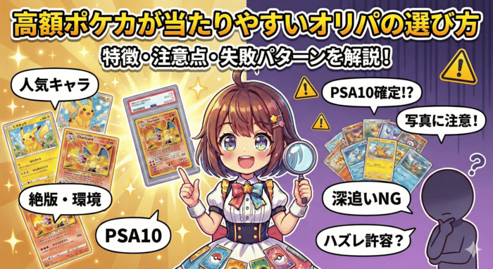 高額ポケカが当たりやすいオリパの選び方