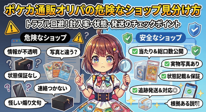 オリパ通販で注意したいリスクと危険なショップの見分け方